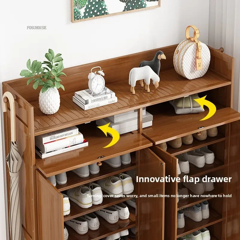 Armoire à chaussures en bambou japonais