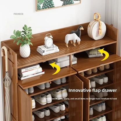 Armoire à chaussures en bambou japonais