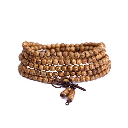 Bracelet Mala 108 perles en bois de wengé