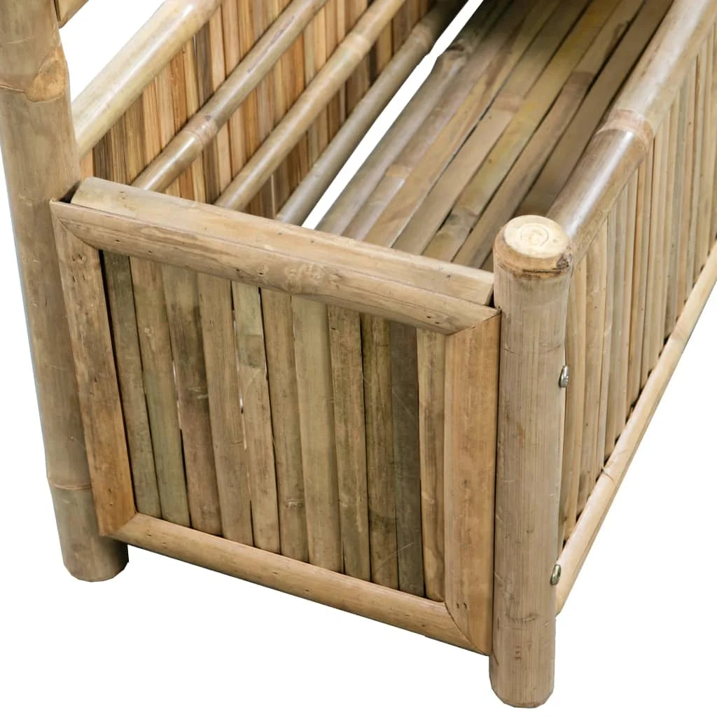Jardinière avec Treillis en Bambou Claire