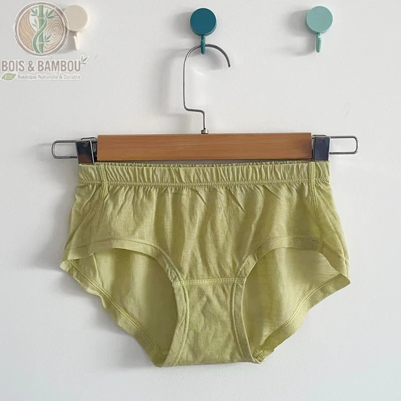 Slip bikini mérinos bambou coloris or