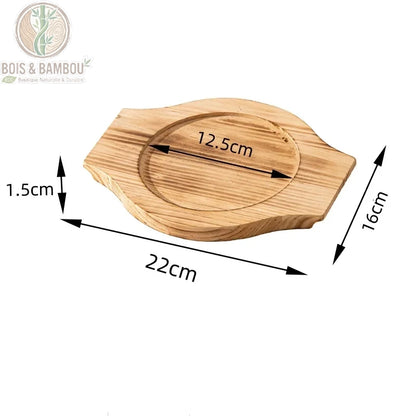 Socle en Bois pour Bol Coréen Support Dolsot Bibimbap 12 à 32 cm – modèle B 16 cm dimensions 22 cm, bois massif écologique durable résistant chaleur.