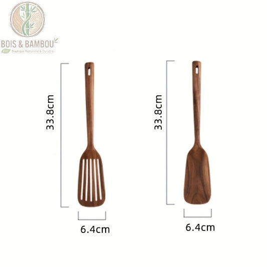 Spatule japonaise en bois naturel