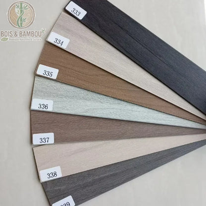 Echantillons coloris store vénitien bois séries 333 à 338 gris brun beige