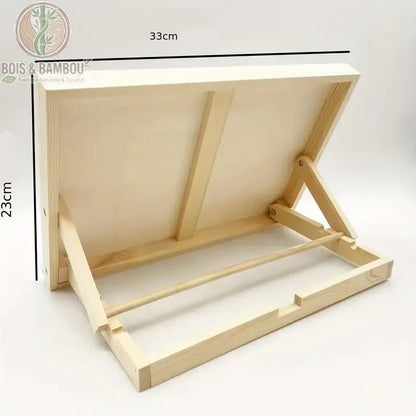 Support d'art incliné bois dimensions plateau 33 x 23 cm