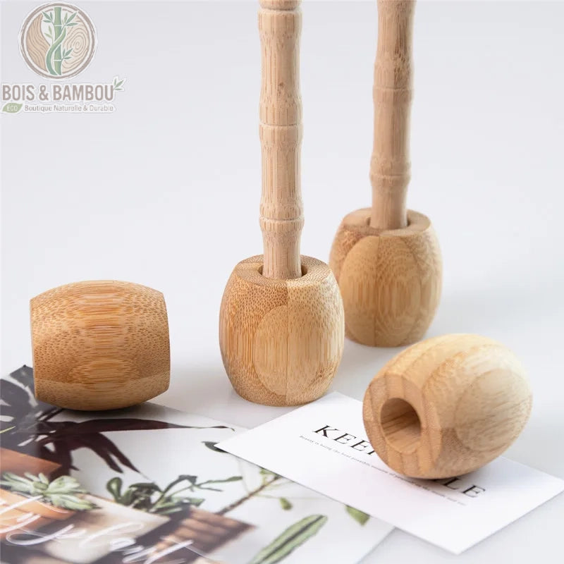 Porte-Brosse à Dents en Bambou Naturel