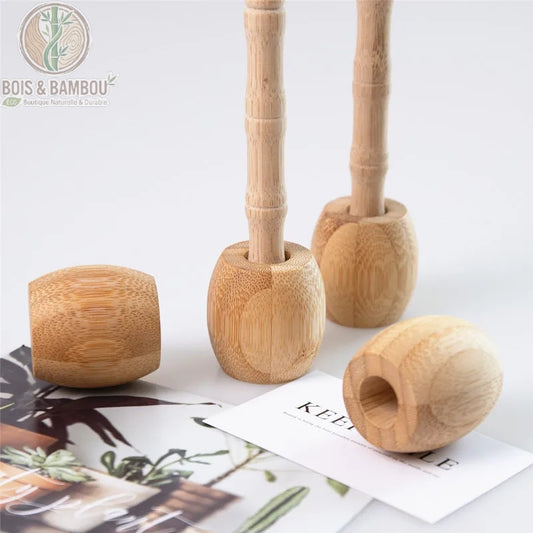 Porte-Brosse à Dents en Bambou Naturel
