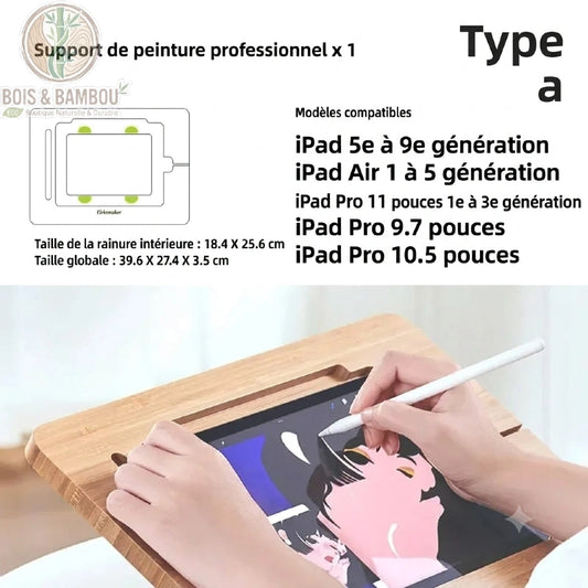 Support tablette bambou modèle standard iPad Pro 11 pouces