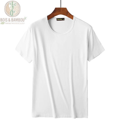T-shirt bambou sport homme coloris blanc léger