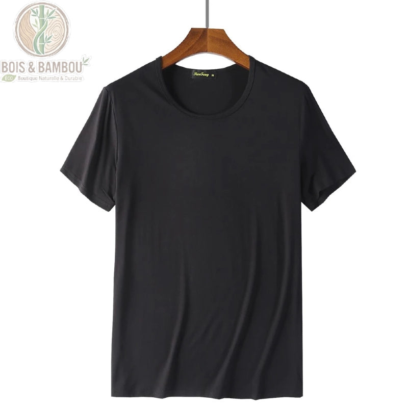 T-shirt bambou sport homme coloris noir S-XXXL