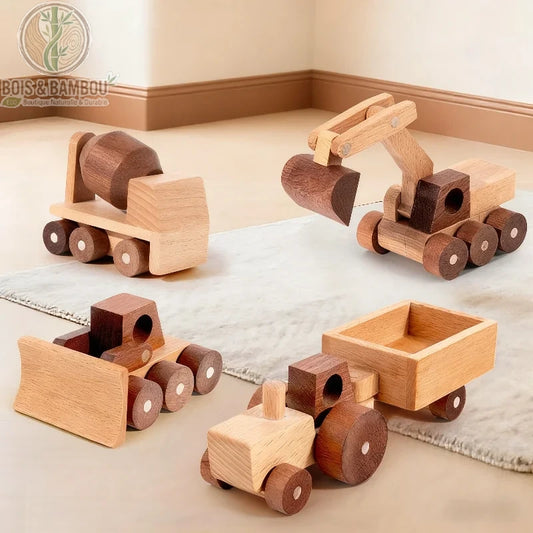 Voiture en bois de hêtre éducative