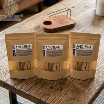 Bois de Palo Santo Naturel en Sachet Kraft 25g 50g 100g Bois Et Bambou Eco
