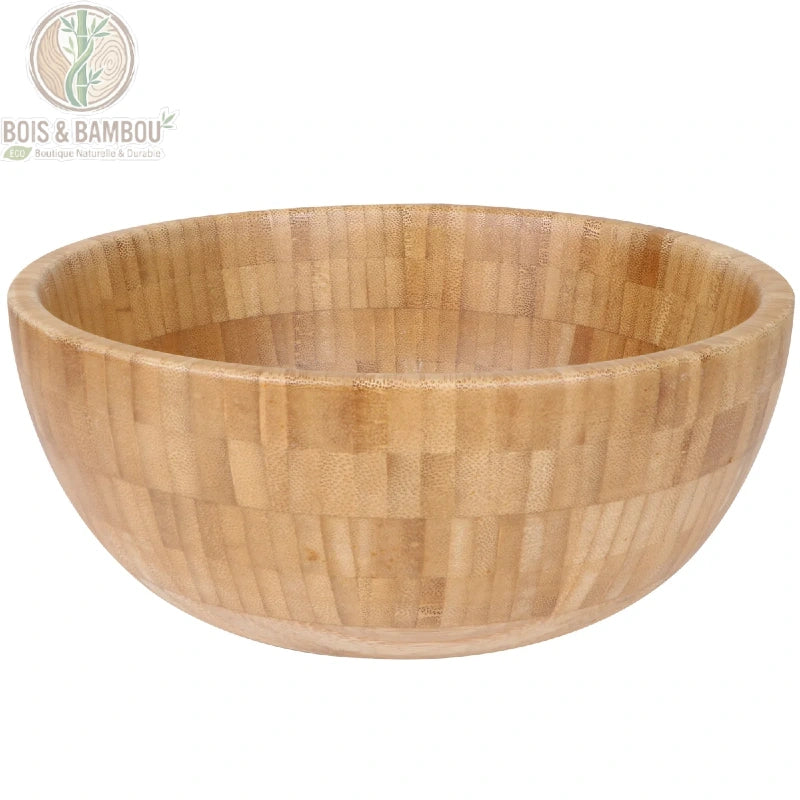 Bol bambou naturel vue de profil forme arrondie design zen artisanal, Bois et Bambou Eco
