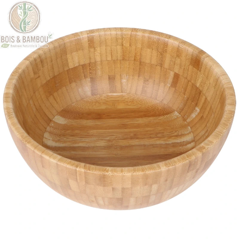 Bol bambou naturel vue plongeante interieur lisse poli main, Bois et Bambou Eco