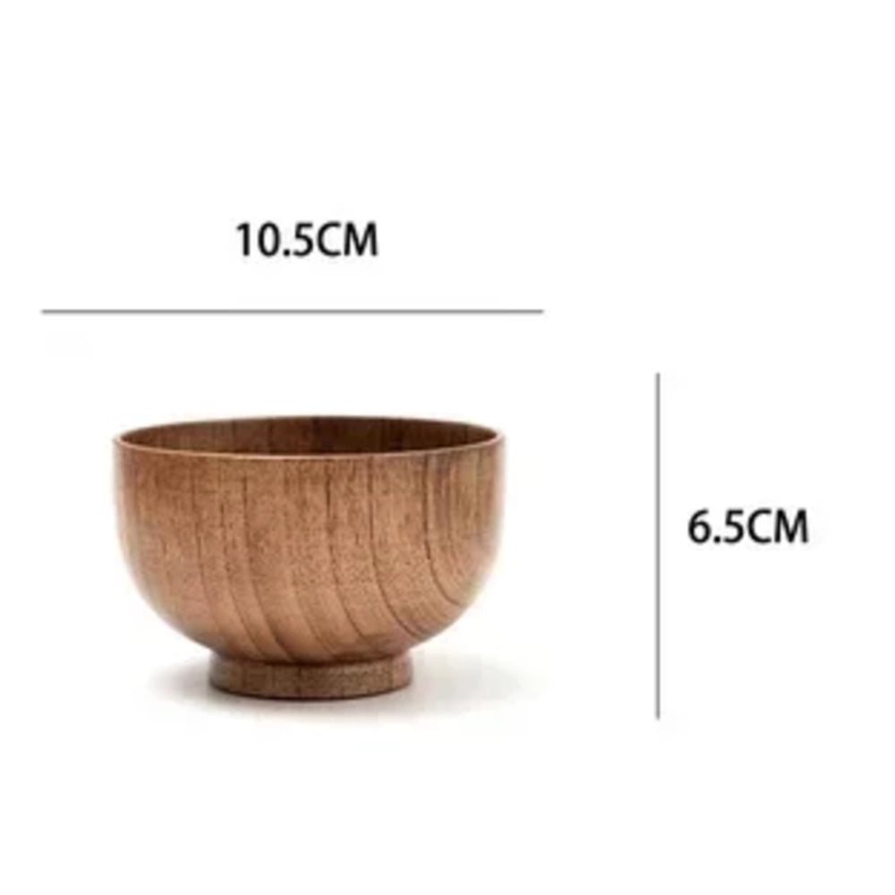 Bol en bois japonais taille M, 10,5 cm de diamètre pour 6,5 cm de hauteur, schéma dimensions