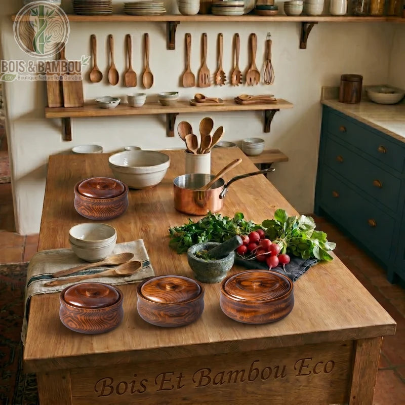 Bol ramen bois mise en situation table japonaise zen avec accessoires, Bois et Bambou Eco