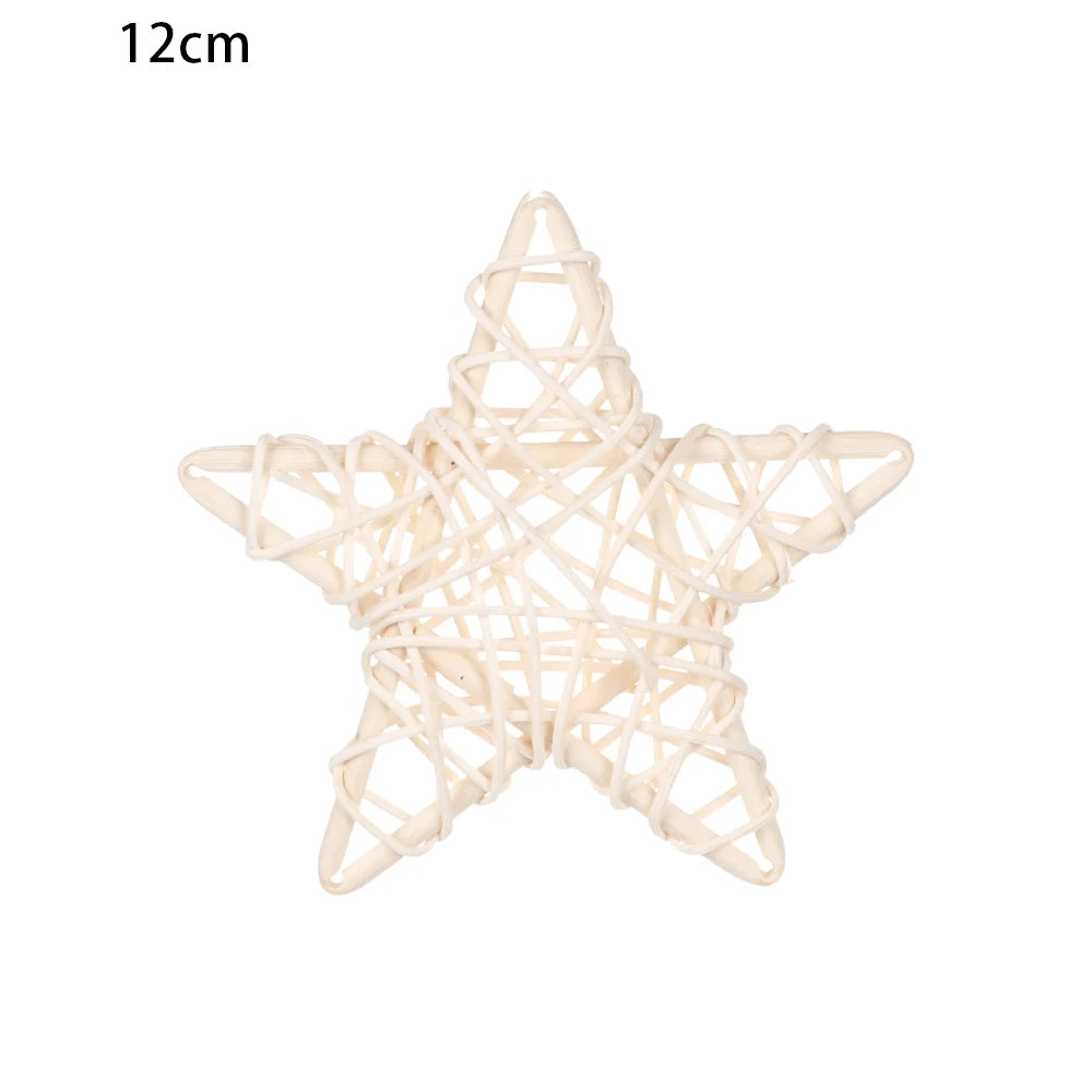 Étoile en rotin blanc de 12 cm vendue à l'unité