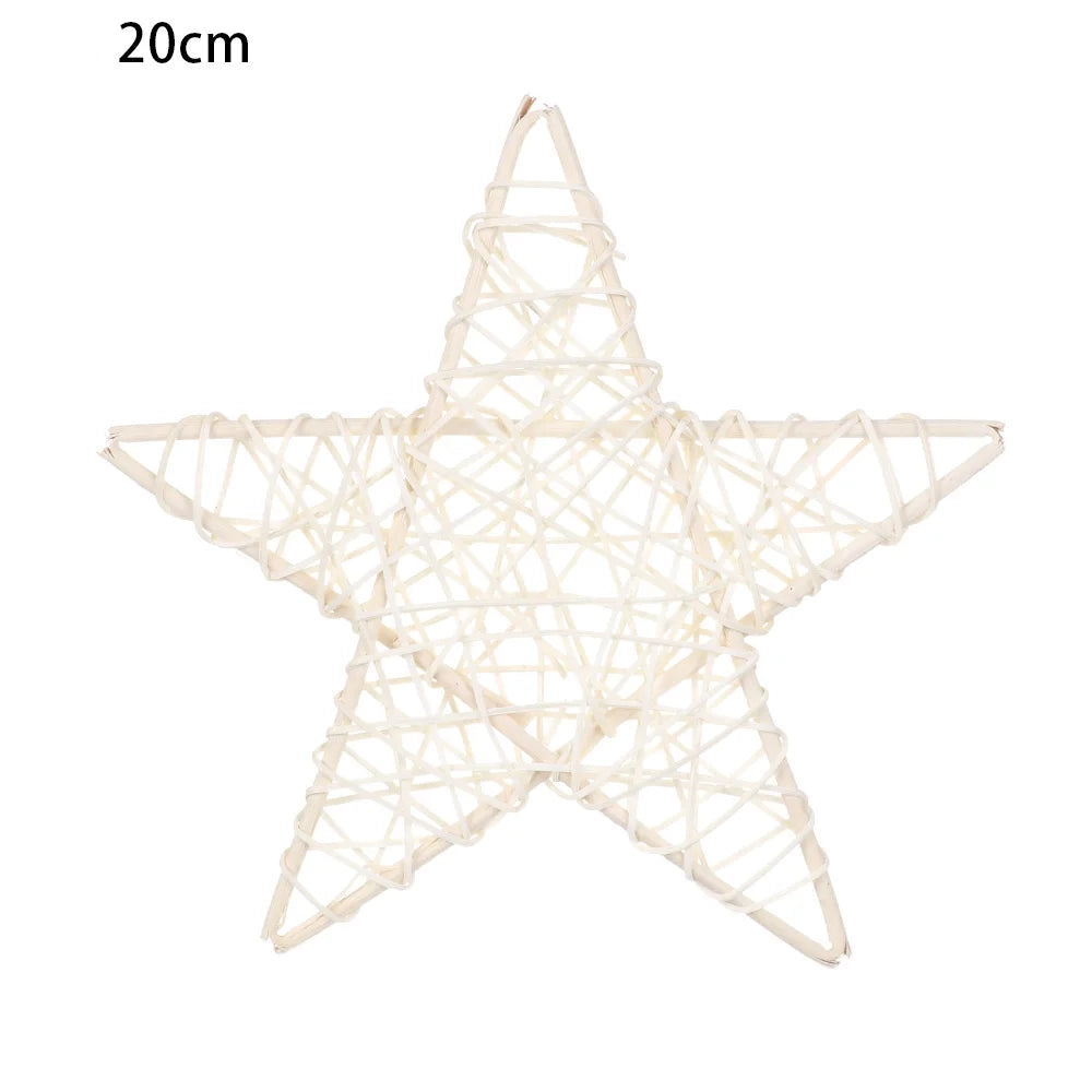 Grande étoile en rotin blanc de 20 cm vendue à l'unité