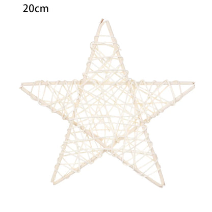 Grande étoile en rotin blanc de 20 cm vendue à l'unité