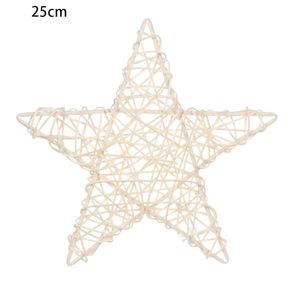 Grande étoile en rotin blanc de 25 cm vendue à l'unité