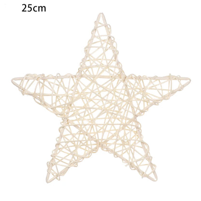 Grande étoile en rotin blanc de 25 cm vendue à l'unité