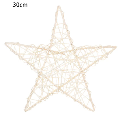 Grande étoile en rotin blanc de 30 cm vendue à l'unité