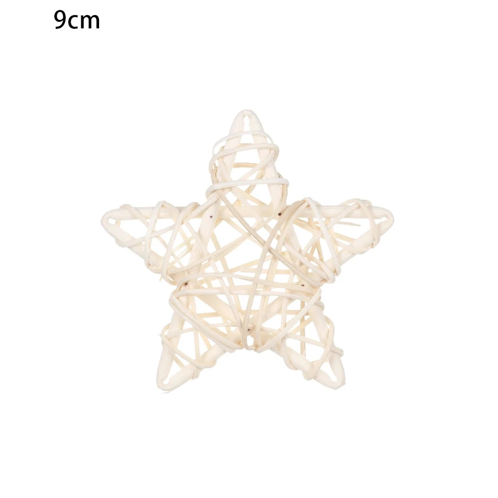 Étoile en rotin blanc de 9 cm vendue à l'unité