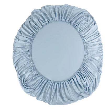 Drap-housse en bambou bleu ciel avec élastique tout autour