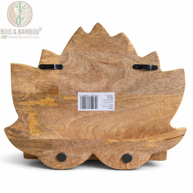 Arrière de l'étagère murale bois lotus avec pattes de fixation