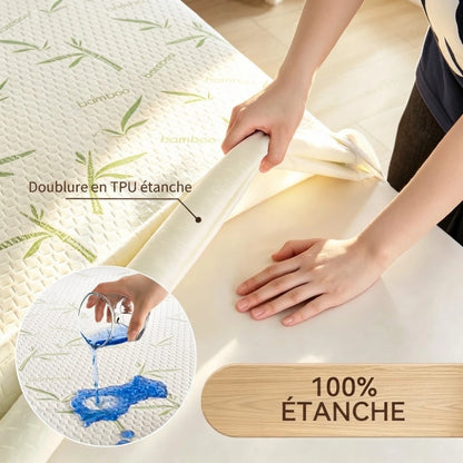 Doublure imperméable en TPU de la housse intégrale de matelas en bambou