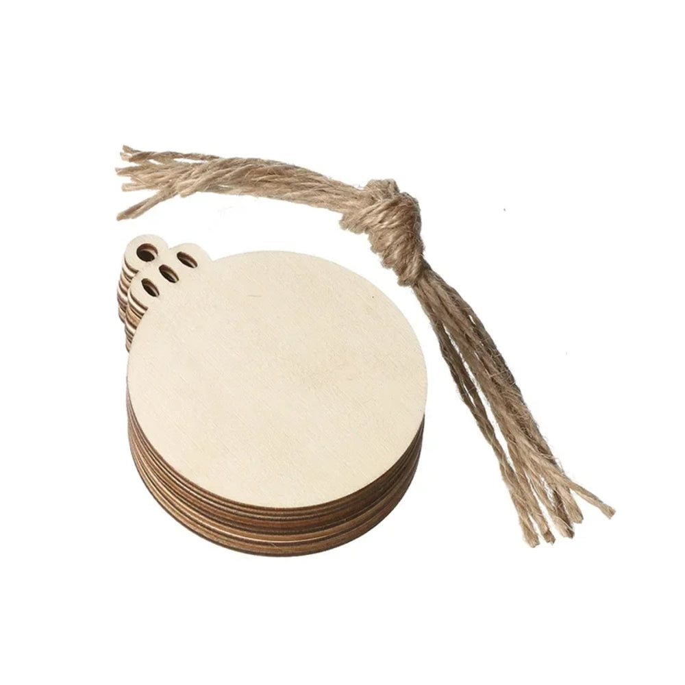 Lot de 10 ornements en bois boule de Noël à peindre