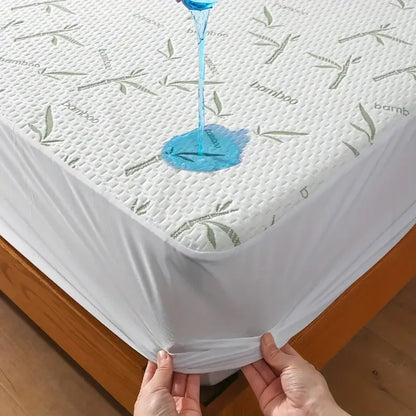 Test d'imperméabilité du protège-matelas en bambou et tour élastique