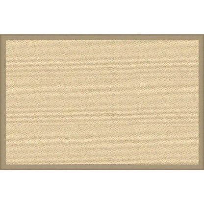 Vue rapprochée du tissage en bambou tressé du tapis de sol, finition bordée ton naturel