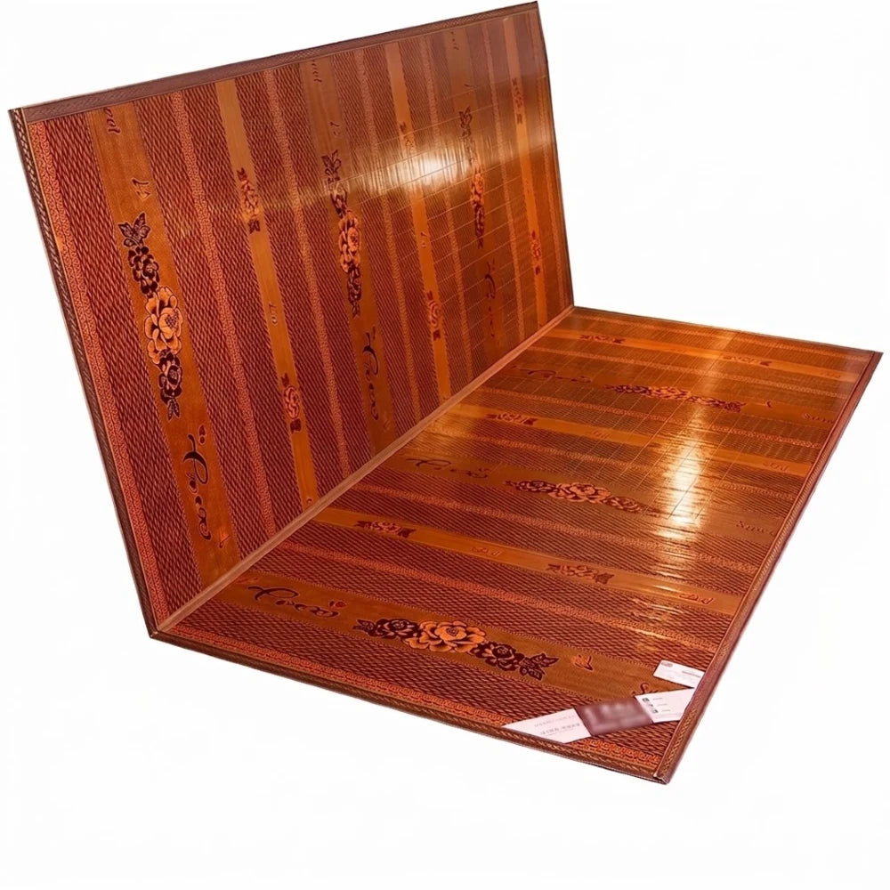 Tapis de lit bambou grand lit plié en deux, démonstration de praticité pliable