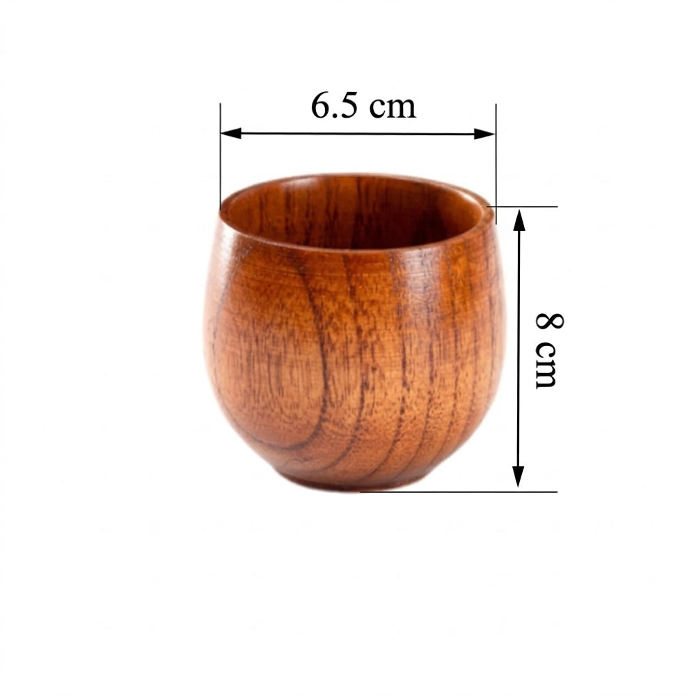Schéma des dimensions de la tasse en bois sans anse, hauteur 8 cm et diamètre 6,5 cm