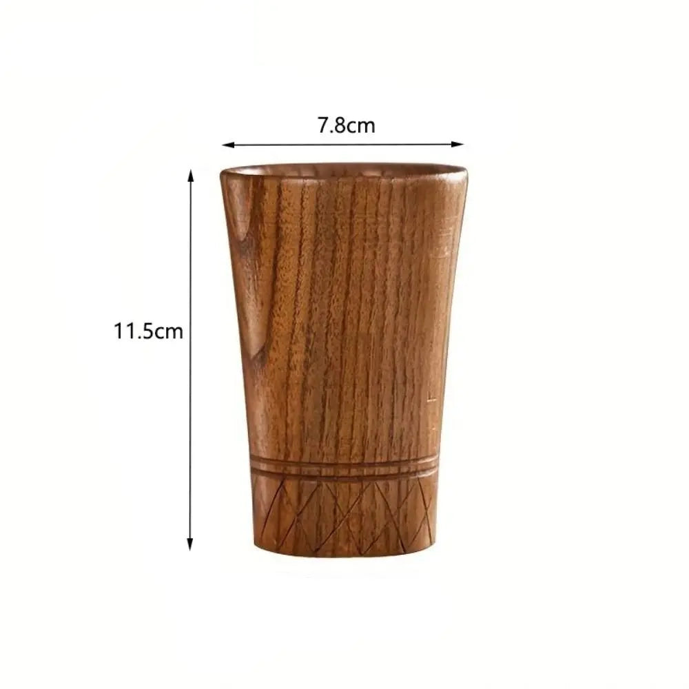 Schéma dimensions de la tasse en bois, hauteur 11,5 cm et diamètre 7,8 cm